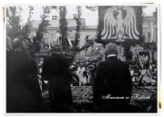 Odsłonięcie pomnika nieznanego żołnierza na rynku w Kętach, na uroczystościach prezydent Ignacy Mościcki. 26.07.1929 r.